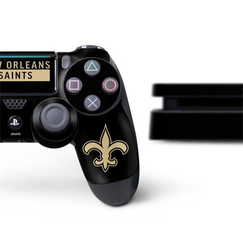 NFL New Orleans Saints Black Performance Series PS4 Slim Bundle Skin